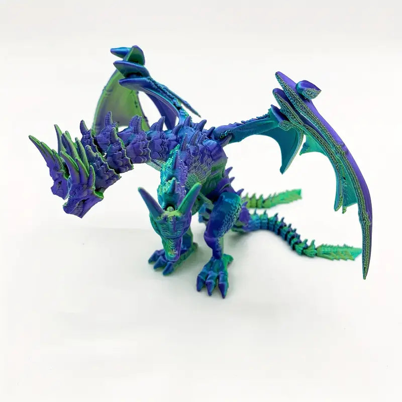3D Printed Cool Three-Headed Dragon Multi-Color