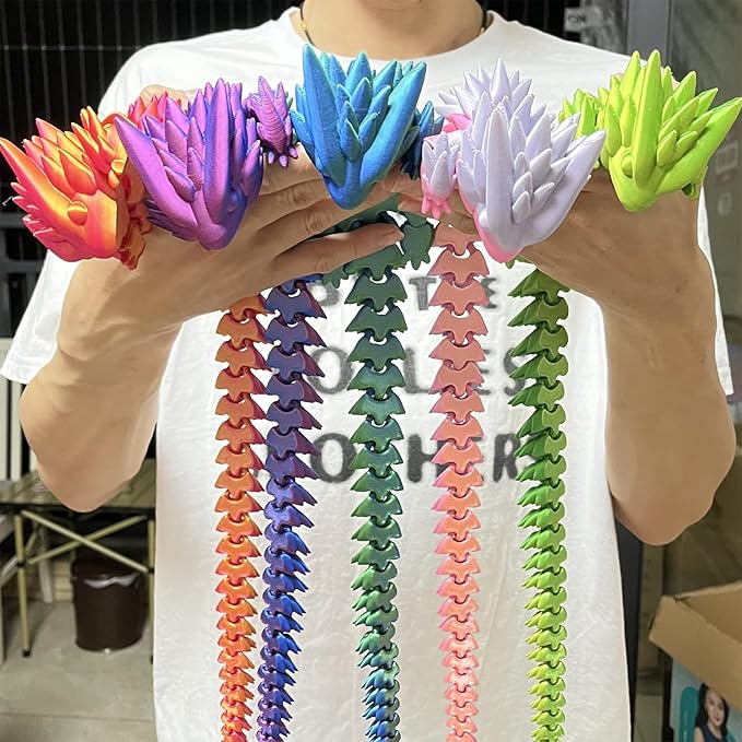 3D Printed Dragon, Flexible Articulated Dragon Toothless Dragon Fidget Toys