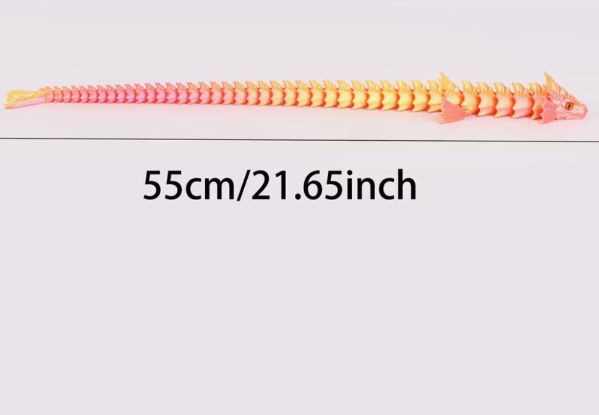 Colorful Dragon Figurine with Red Wings