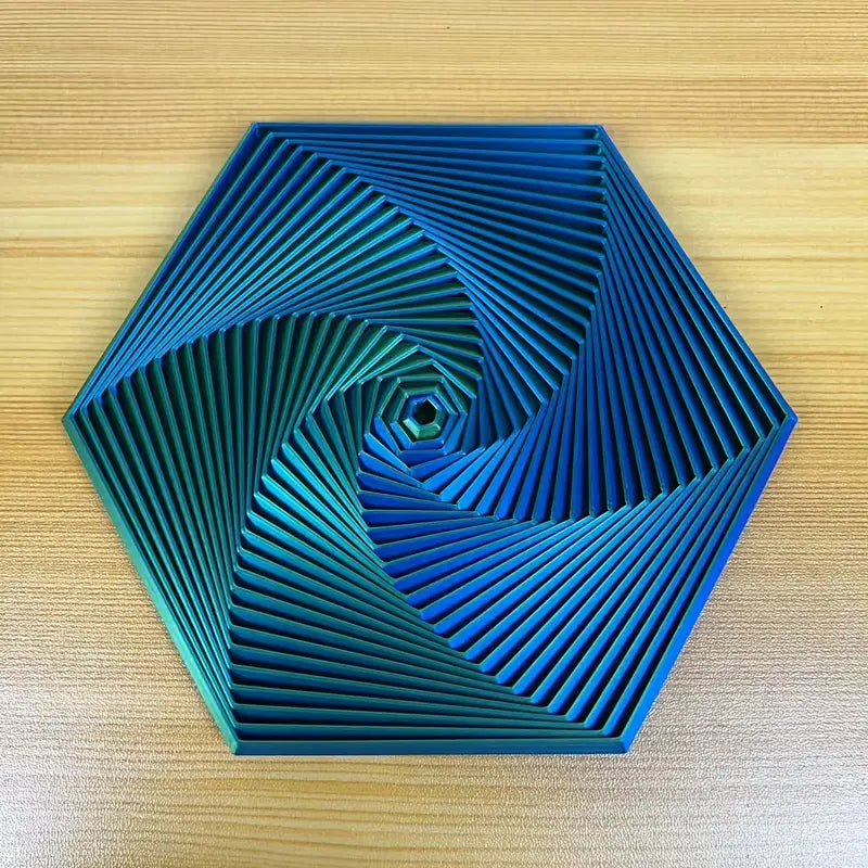 1pc Durable Plastic Fidget Hexagon Fractal 3D Printed